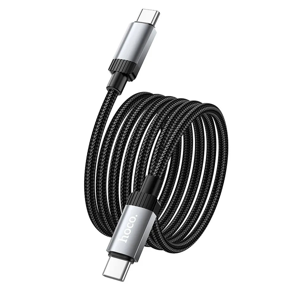 Kabl za prenos podataka i punjenje USB-C - USB-C HOCO X117, 60W, 1m, Crni