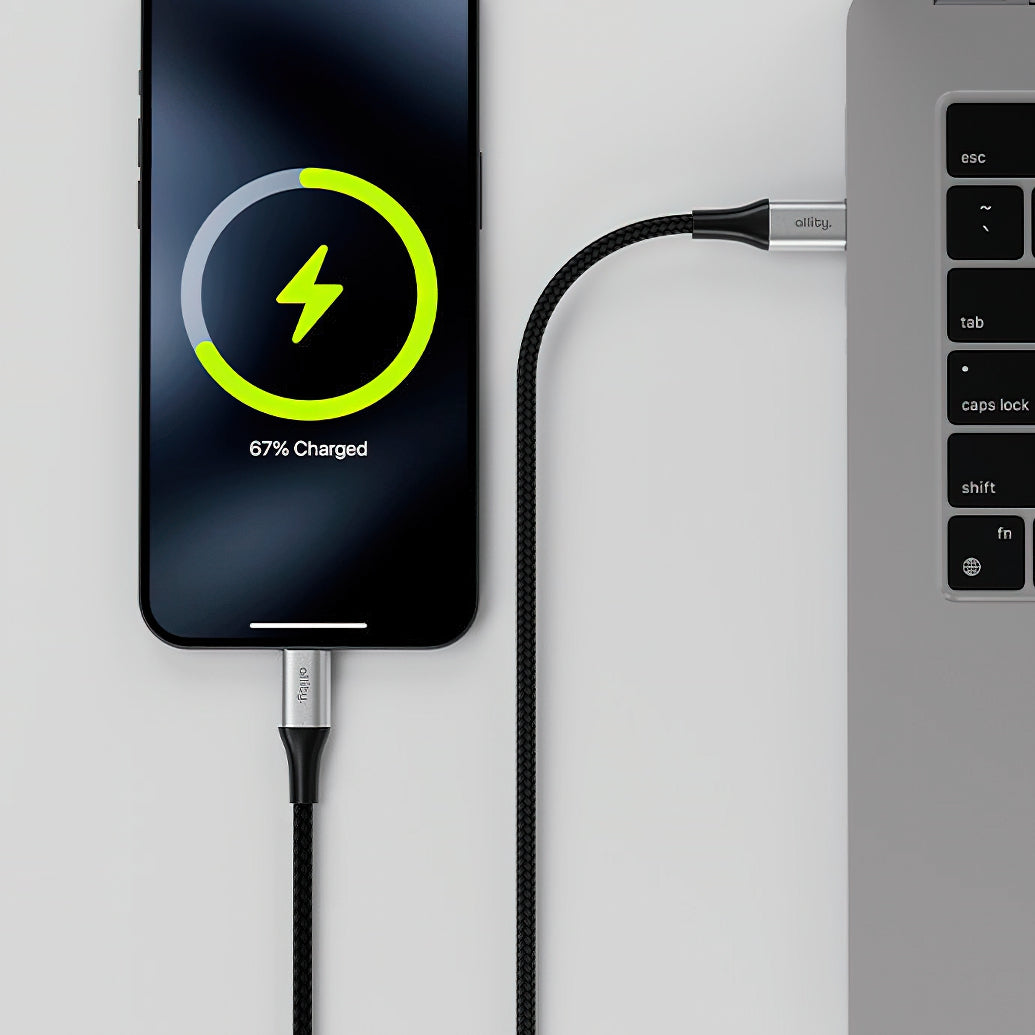 Kabl za prenos podataka i punjenje USB-C - USB-C Allity. AUC-01, 100W, 2m, Crni