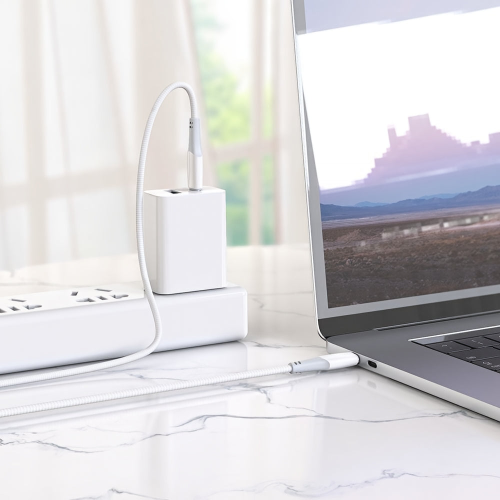 Kabl za podatke i punjenje USB-C - USB-C HOCO X70, 60W, 1m, Beli