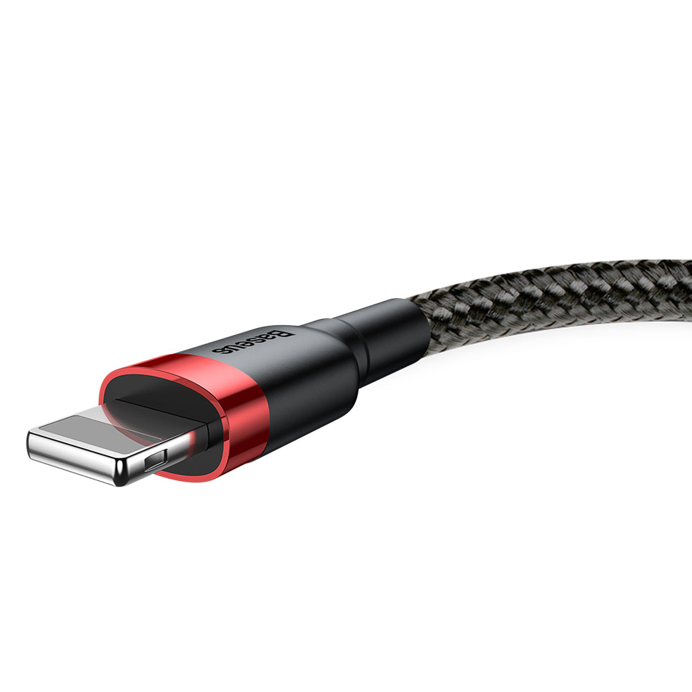 Kabl za prenos podataka i punjenje USB-A - Lightning Baseus Cafule, 18W, 2m, Crveni CALKLF-C19