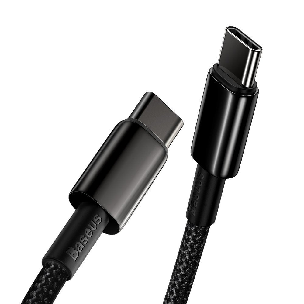 Kabl za Prenos Podataka i Punjenje USB-C - USB-C Baseus Tungsten Gold, 100W, 2m, Crni CATWJ-A01