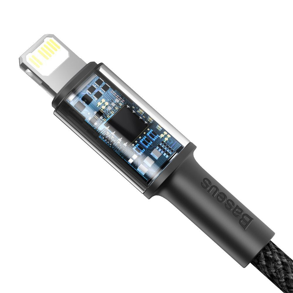 Kabl za Prenos Podataka i Punjenje USB-C - Lightning Baseus High Density Braided, 20W, 1m, Crni CATLGD-01