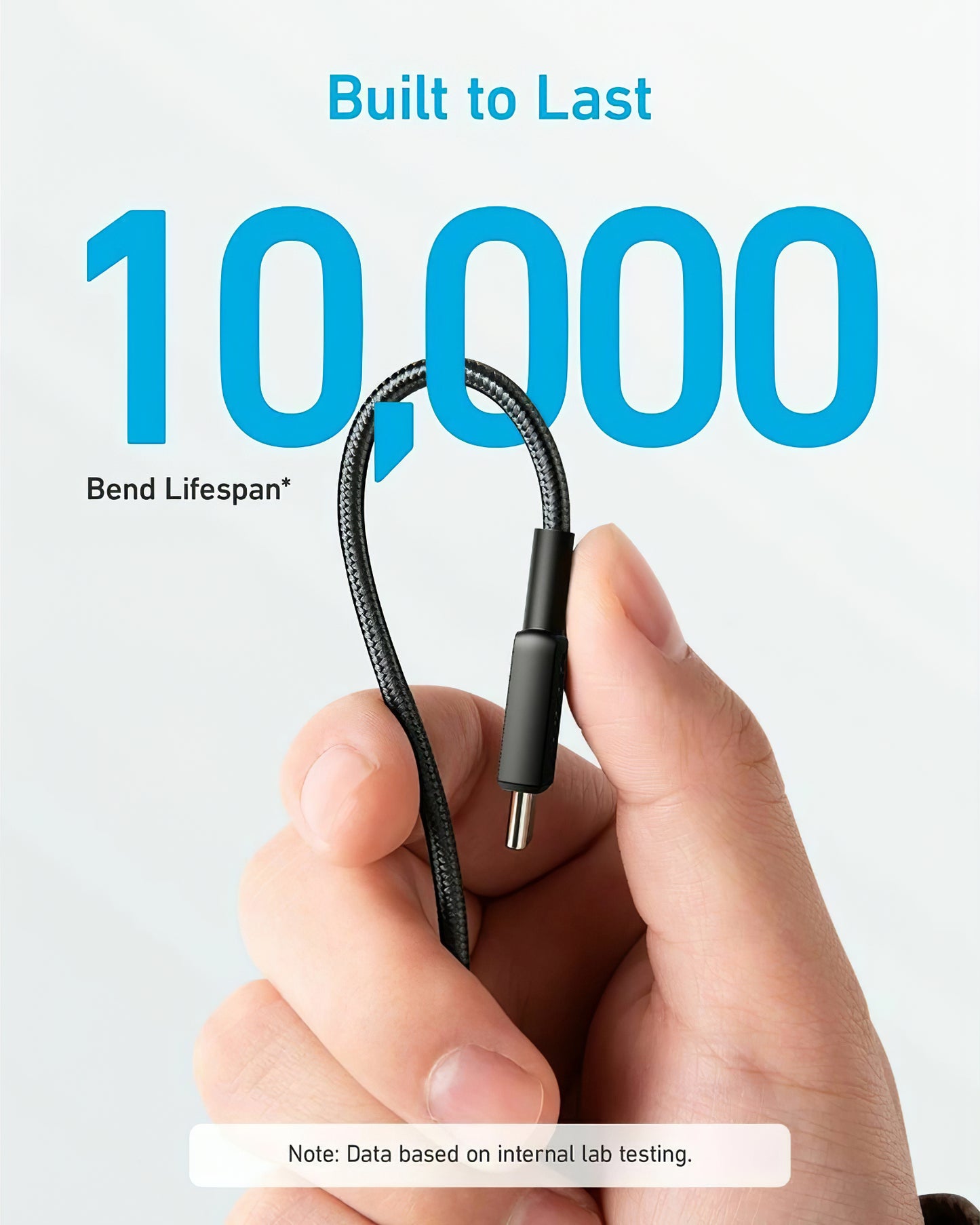 Kabl za prenos podataka i punjenje USB-C - USB-C Anker 322, 60W, 1.8m, Crni A81F6G11