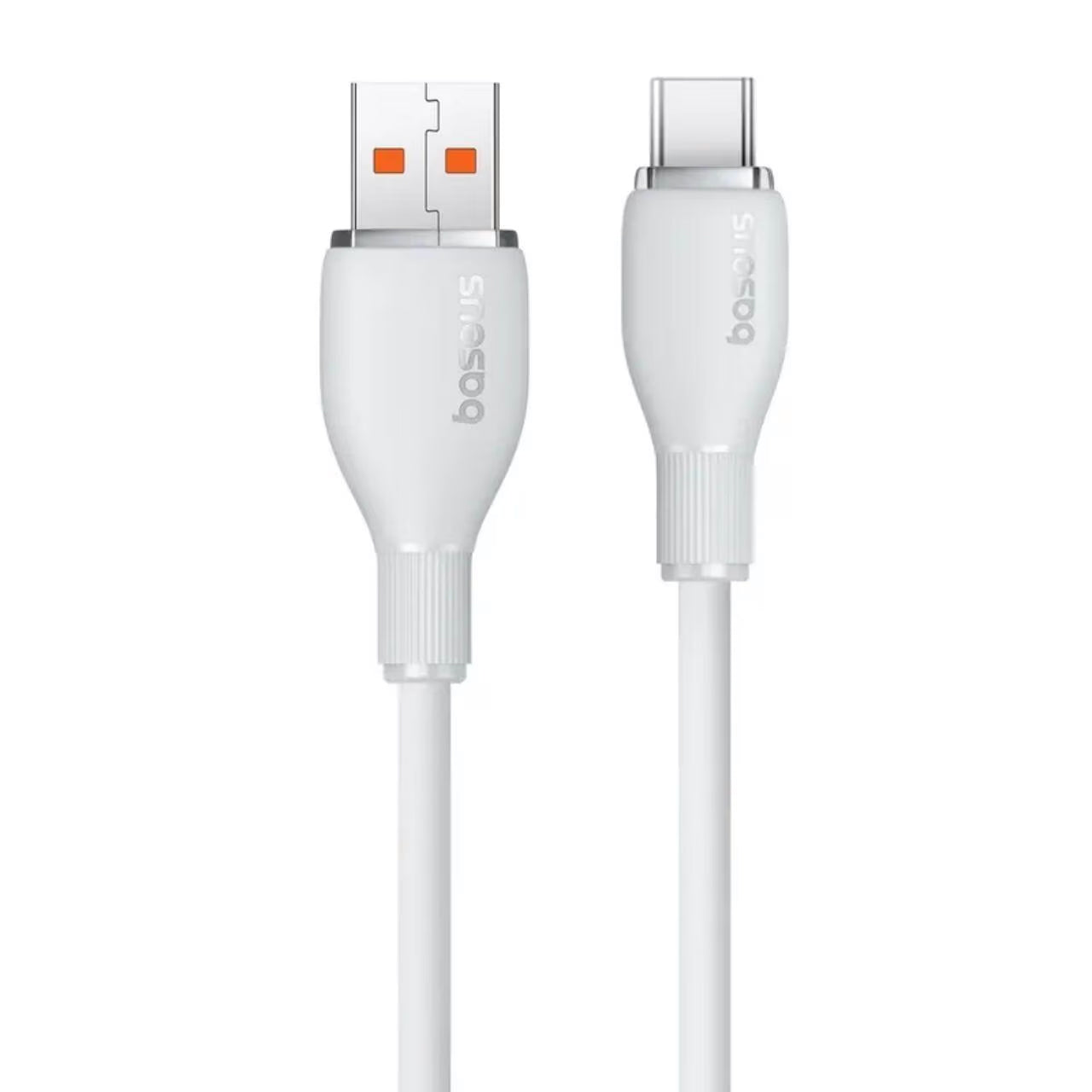 Kabl za podatke i punjenje USB-A - USB-C Baseus Pudding, 100W, 1.2m, Bela