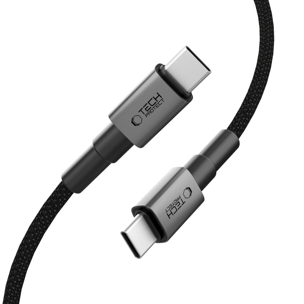 Kabl za prenos podataka i punjenje USB-C - USB-C Tech-Protect Ultraboost DNA, 60W, 0.5m, Sivi