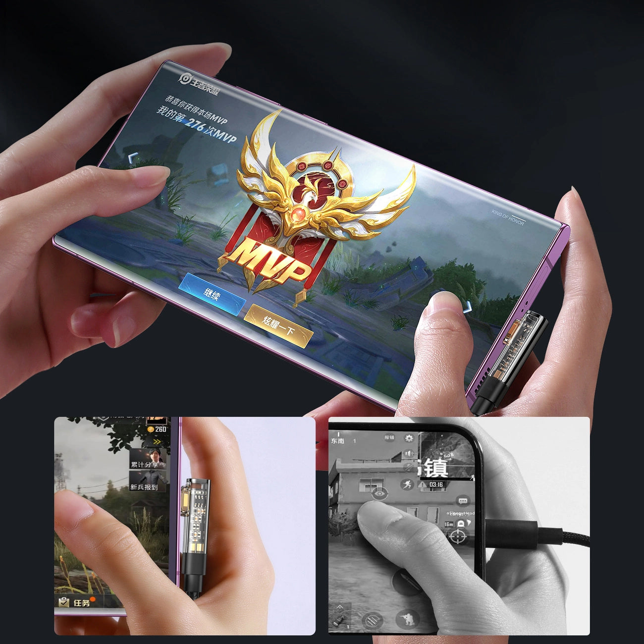 Kabl za podatke i punjenje USB-C - USB-C Joyroom S-A6 Angled, 100W, 1.2m, Crni