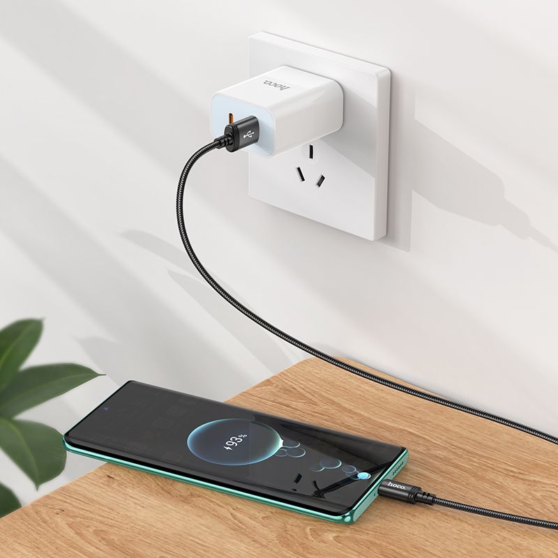 Kabl za podatke i punjenje USB-A - USB-C HOCO X89, 18W, 1m, Crni