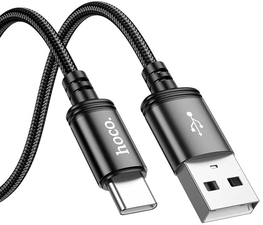 Kabl za prenos podataka i punjenje USB-A - USB-C HOCO X89, 18W, 2m, Crni