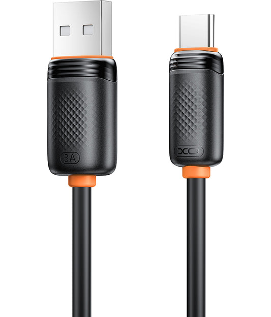 Kabl za prenos podataka i punjenje USB-A - USB-C XO Design NB302, 18W, 1m, Crni