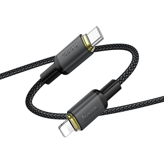 Kabl za prenos podataka i punjenje USB-A - Lightning HOCO X128 Benefit, 10W, 1m, Crni