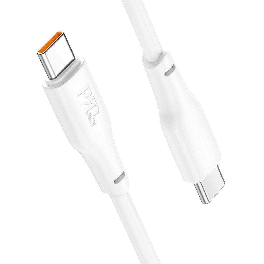 Kabl za Prenos Podataka i Punjenje USB-C - USB-C HOCO X93, 100W, 1m, Beli