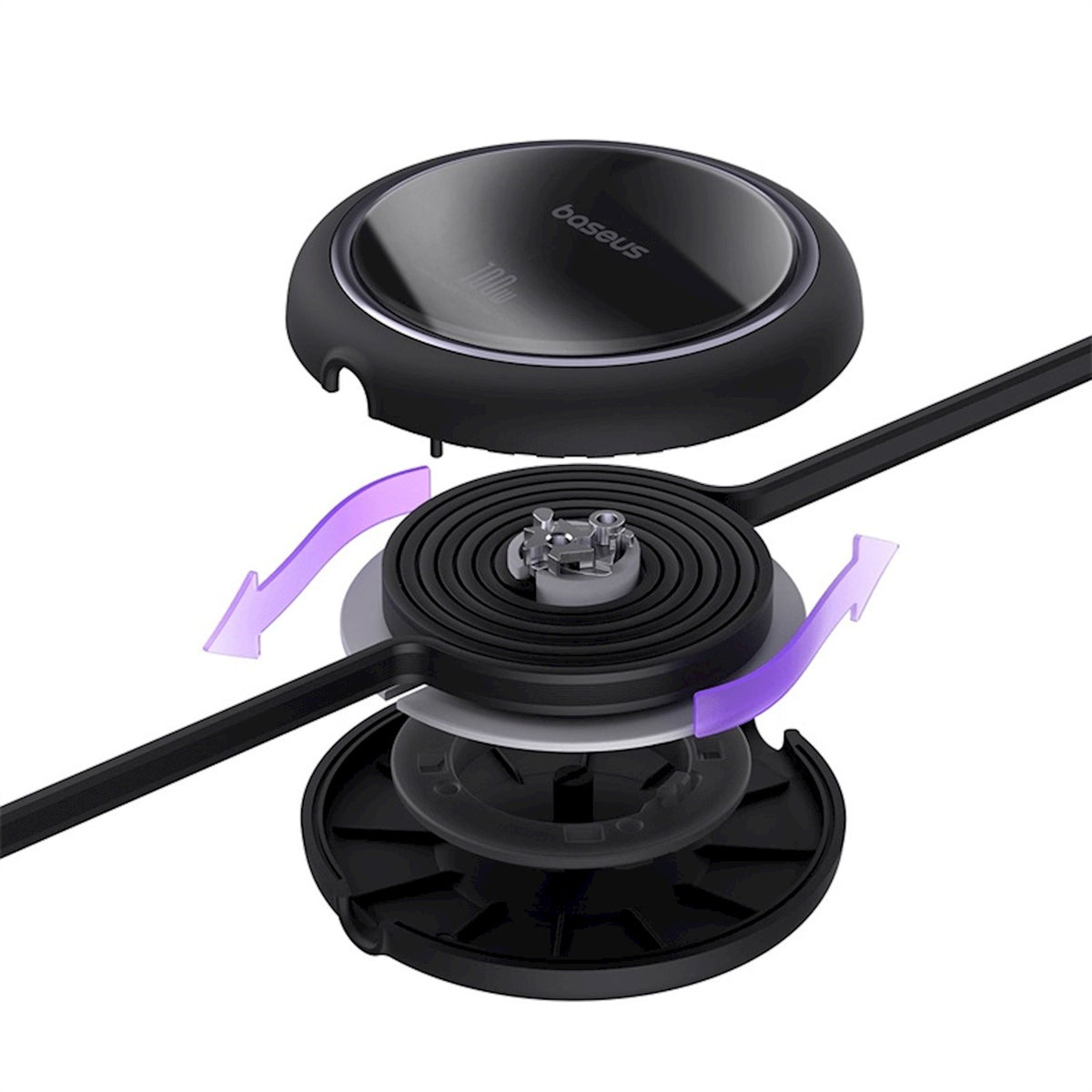Kabl za Prenos Podataka i Punjenje USB-C - USB-C Baseus Free2Draw Mini Povlačni, 100W, 1m, Crni P10364500111-00