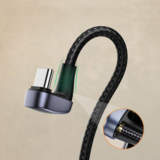 Kabl za Prenos Podataka i Punjenje USB-A - USB-C UGREEN US311 Angled, 18W, 1m, Sivi