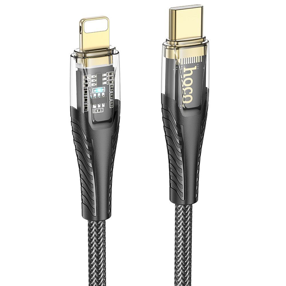 Kabl za prenos podataka i punjenje USB-C - Lightning HOCO U121, 27W, 1.2m, Crni