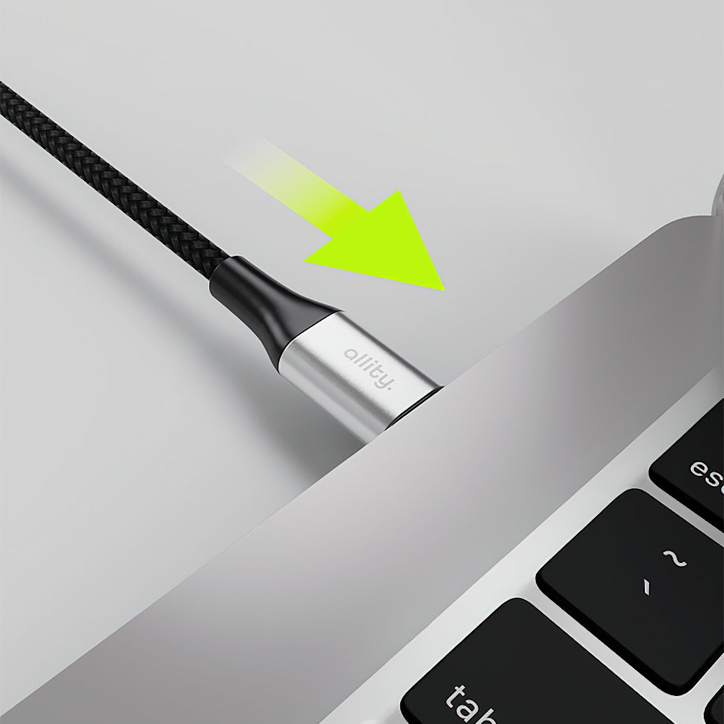 Kabl za prenos podataka i punjenje USB-C - USB-C Allity. AUC-01, 100W, 2m, Crni