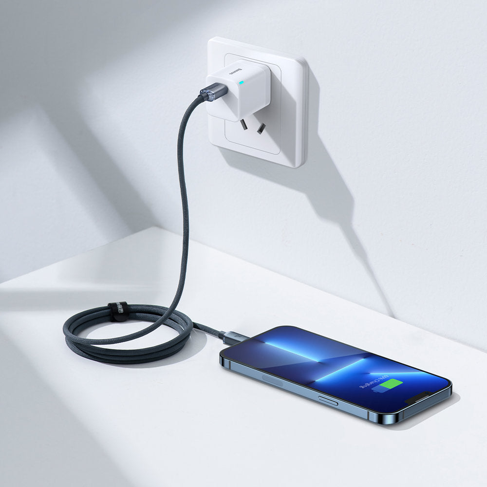 Kabl za Podatke i Punjenje USB-C - Lightning Baseus Crystal Shine Series, 20W, 1.2m, Crni CAJY000201