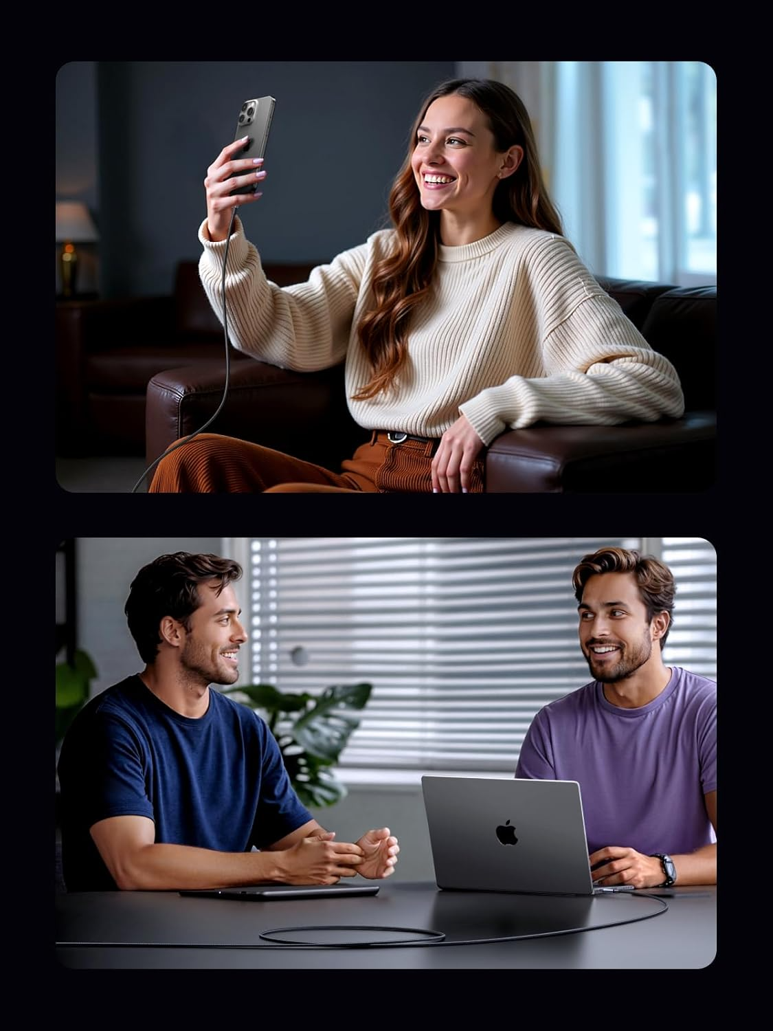 Kabl za podatke i punjenje USB-C - USB-C UGREEN L524, 60W, 2m, Sivi
