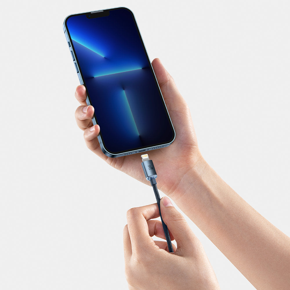 Kabl za Podatke i Punjenje USB-C - Lightning Baseus Crystal Shine Series, 20W, 1.2m, Crni CAJY000201