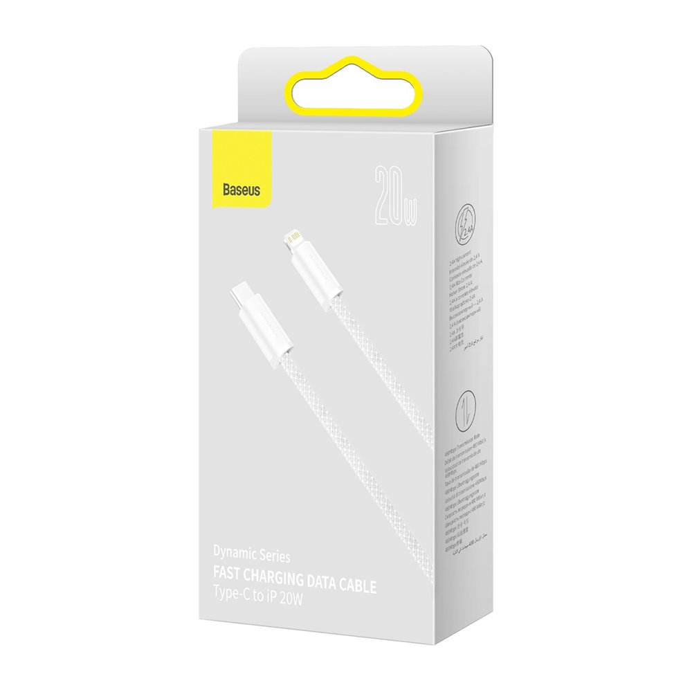 Kabl za Prenos Podataka i Punjenje USB-C - Lightning Baseus Dynamic Fast Charging, 20W, 2m, Beli CALD000102