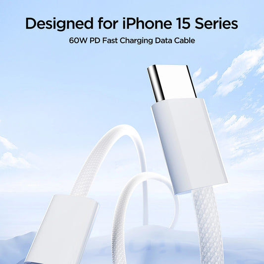 Kabl za Prenos Podataka i Punjenje USB-C - USB-C Joyroom S-A45, 60W, 1m, Beli