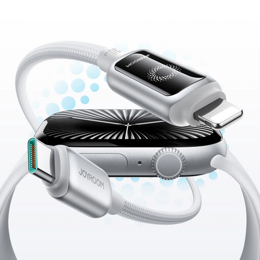 Kabl za prenos podataka i punjenje USB-C - Lightning Joyroom S-A55 StarFlight Display, 30W, 1.2m, Beli