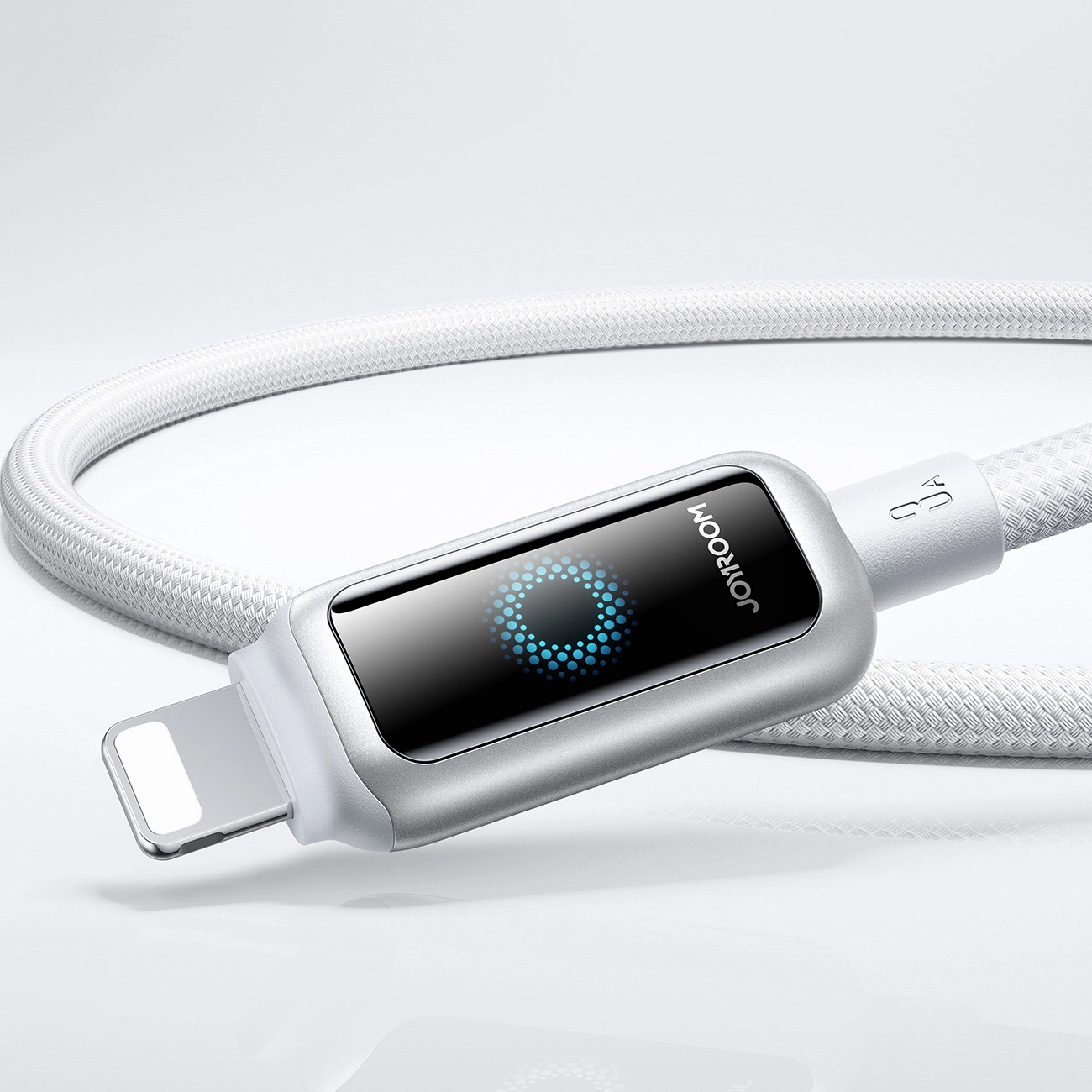 Kabl za prenos podataka i punjenje USB-A - Lightning Joyroom S-A55 StarFlight Display, 18W, 1.2m, Bela