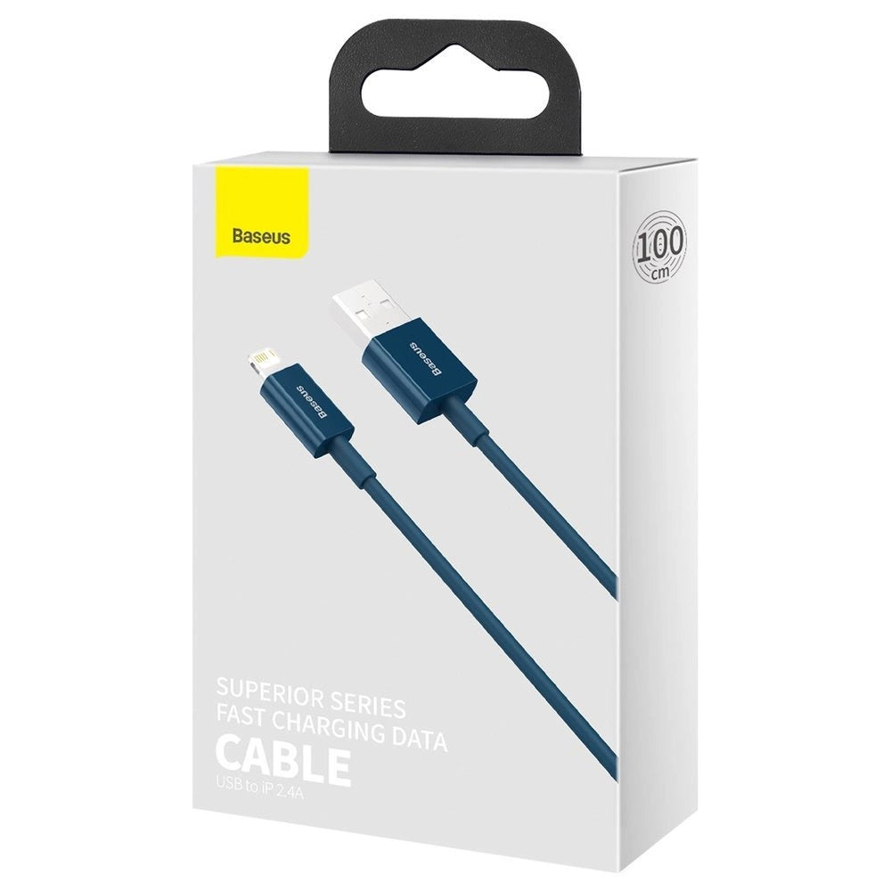 Kabl za Prenos Podataka i Punjenje USB-A - Lightning Baseus Superior Series, 20W, 1m, Plavi CALYS-A03