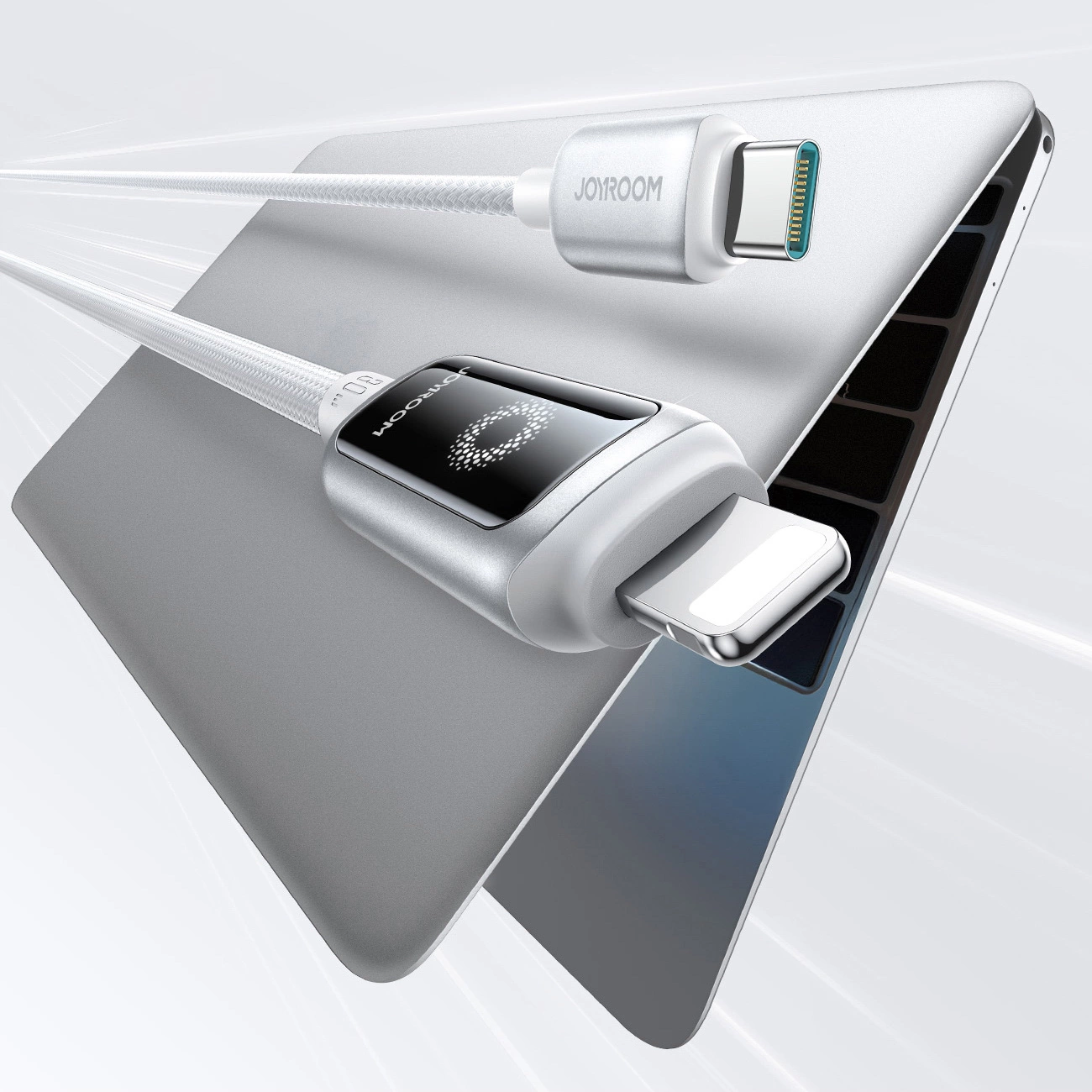 Kabl za prenos podataka i punjenje USB-C - Lightning Joyroom S-A55 StarFlight Display, 30W, 1.2m, Beli