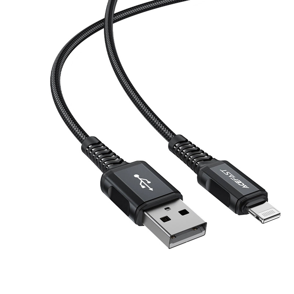 Kabl za prenos podataka i punjenje USB-A - Lightning Acefast C4-02, 18W, 1.8m, Crni