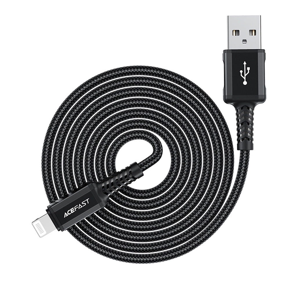 Kabl za prenos podataka i punjenje USB-A - Lightning Acefast C4-02, 18W, 1.8m, Crni