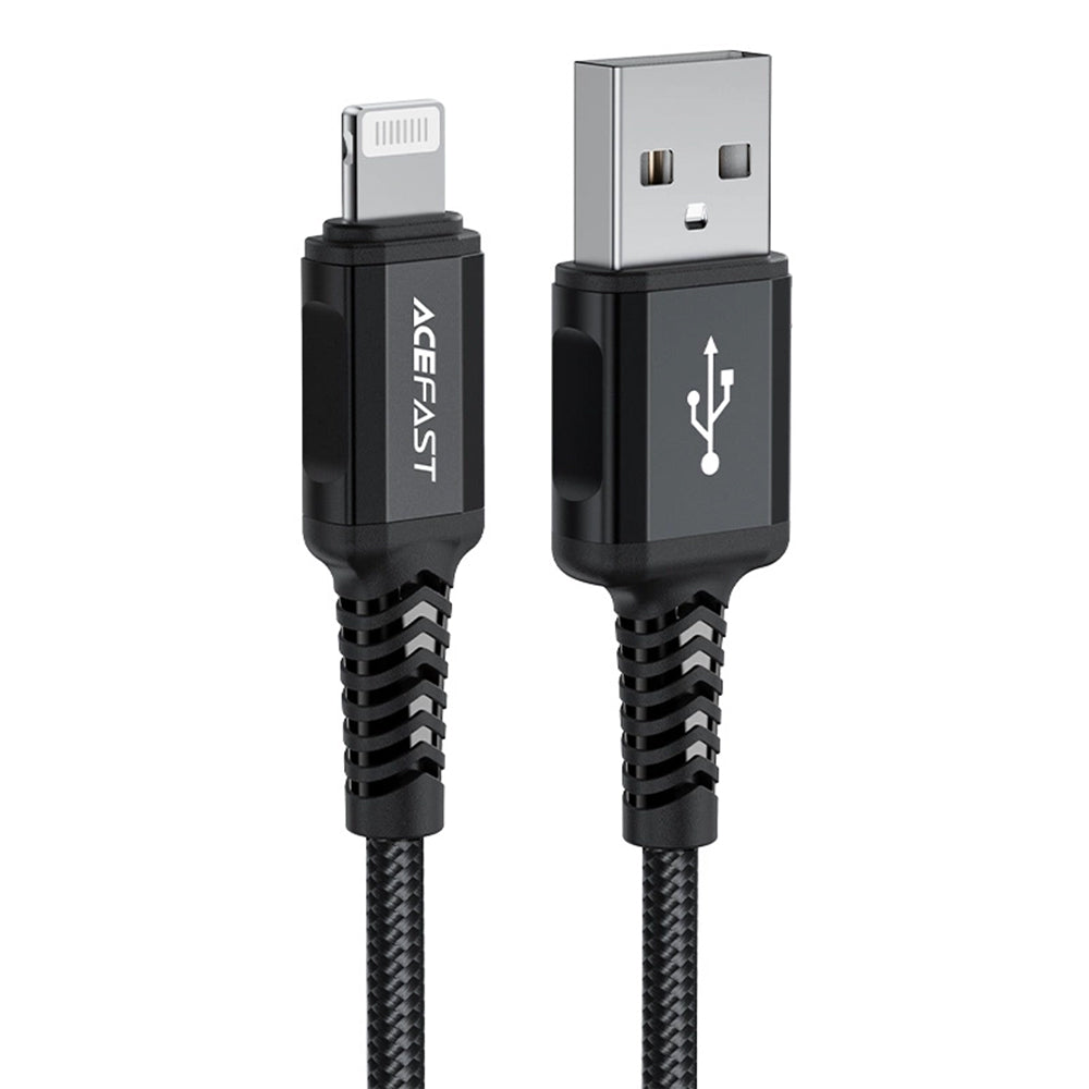 Kabl za prenos podataka i punjenje USB-A - Lightning Acefast C4-02, 18W, 1.8m, Crni