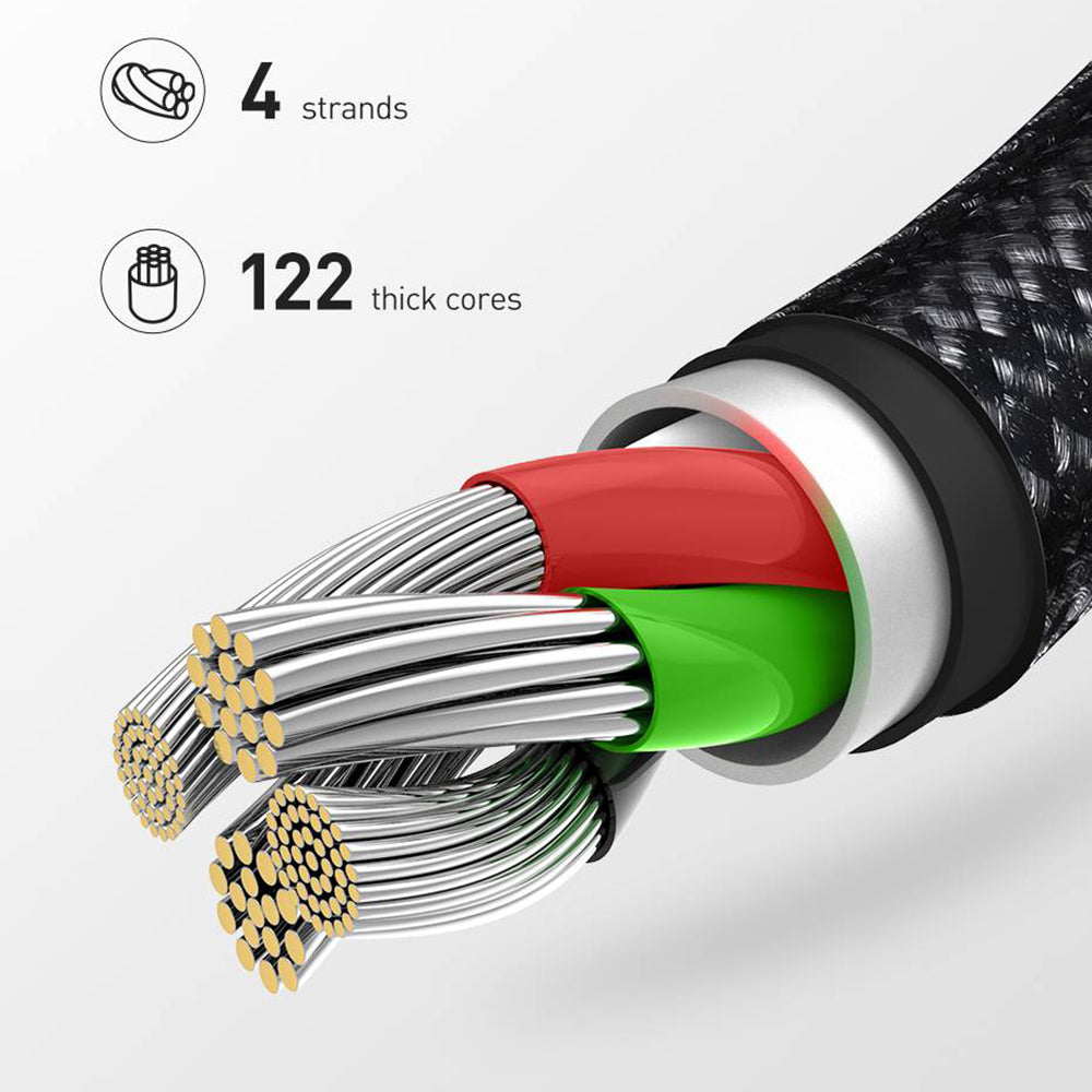 Kabl za podatke i punjenje USB-A - Lightning ColorWay CW-CBUL004, 18W, 1m, Crni
