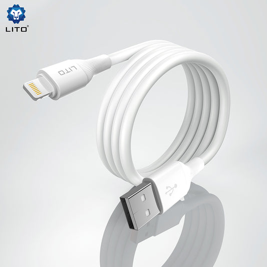 Kabl za Prenos Podataka i Punjenje USB-A - Lightning Lito LD06L, 18W, 1m, Beli