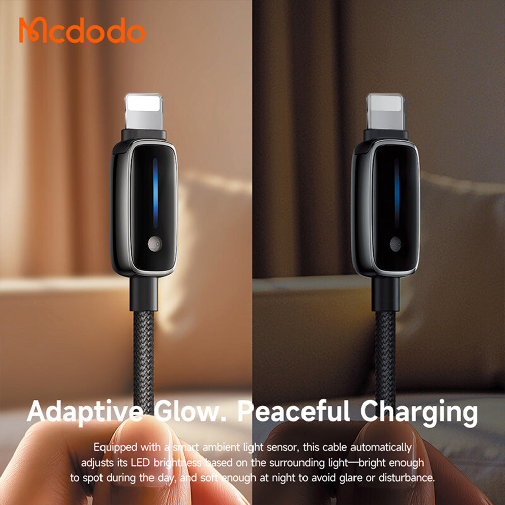 Kabl za prenos podataka i punjenje USB-A - Lightning McDodo CA-0010, 18W, 1.2m, Crni