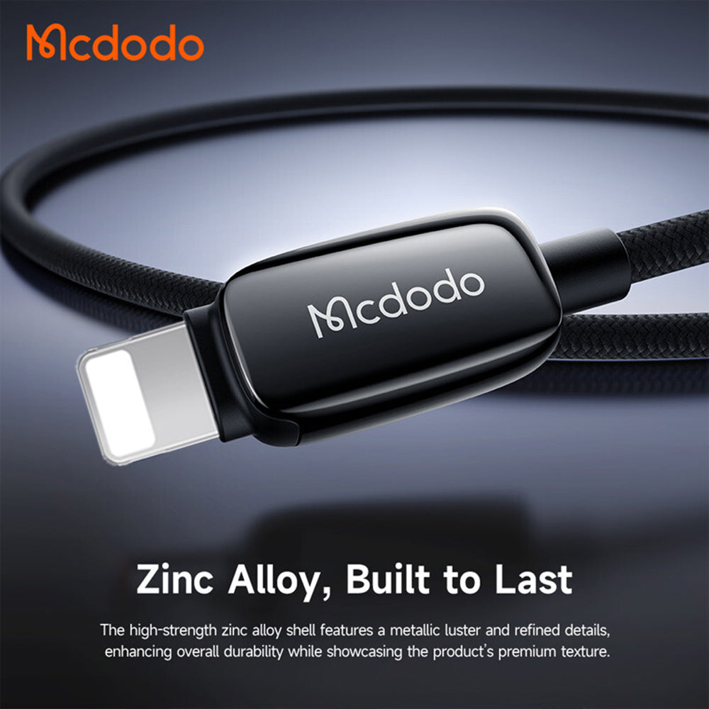Kabl za prenos podataka i punjenje USB-A - Lightning McDodo CA-0010, 18W, 1.2m, Crni