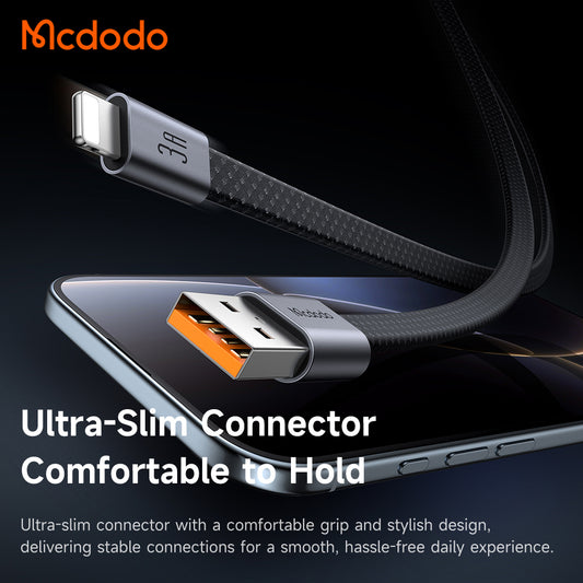 USB-A - Lightning McDodo CA-1160, 18W, 1m, Crni kabl za prenos podataka i punjenje