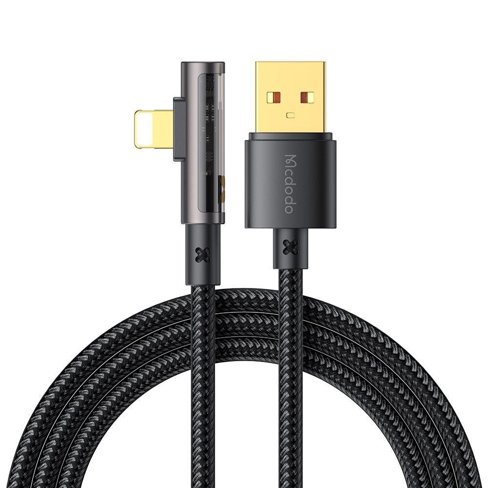 Kabl za prenos podataka i punjenje USB-A - Lightning McDodo CA-3510 Angled, 18W, 1.2m, Crni