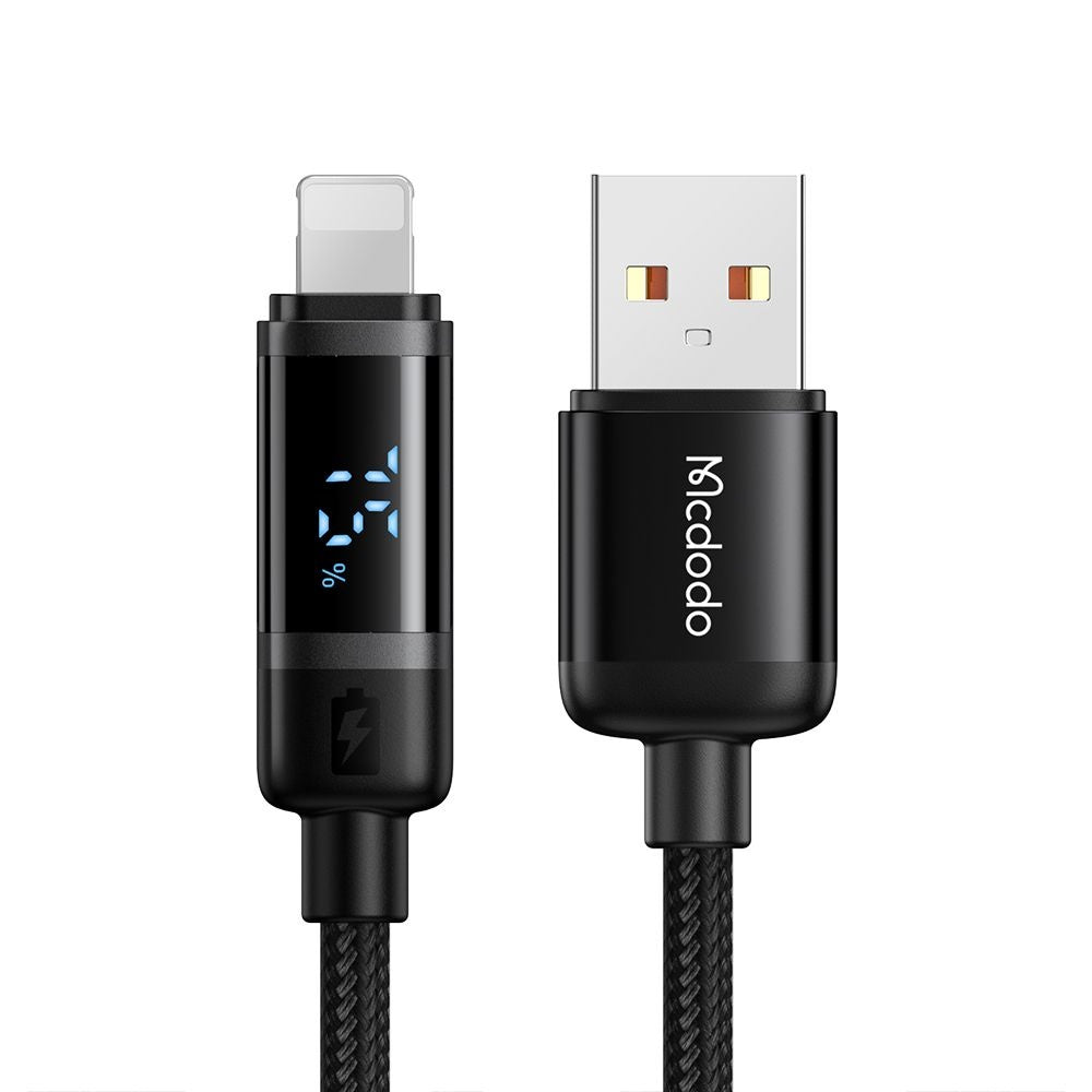 Kabl za prenos podataka i punjenje USB-A - Lightning McDodo CA-5000 Bat Display, 18W, 1.2m, Crni