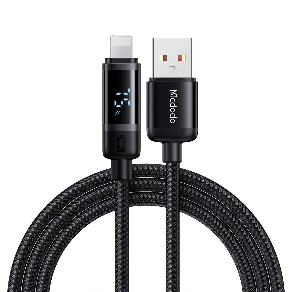 Kabl za prenos podataka i punjenje USB-A - Lightning McDodo CA-5000 Bat Display, 18W, 1.2m, Crni