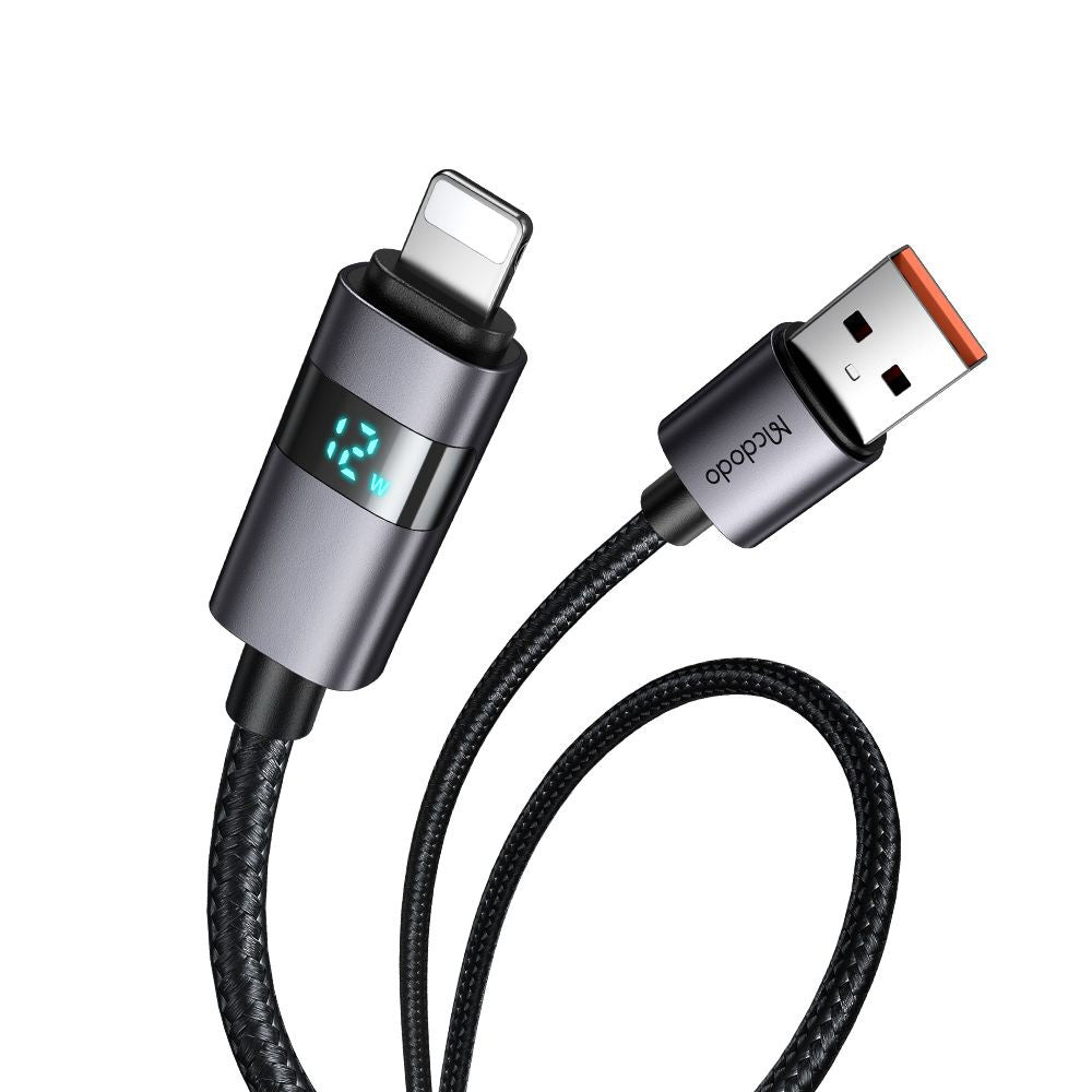 Kabl za Podatke i Punjenje USB-A - Lightning McDodo CA-6490 Display, 18W, 1.2m, Crni