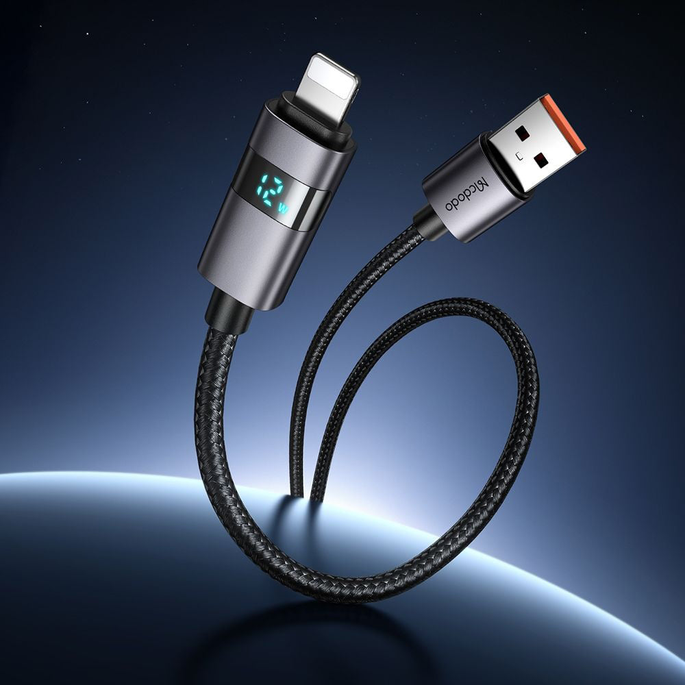 Kabl za Podatke i Punjenje USB-A - Lightning McDodo CA-6490 Display, 18W, 1.2m, Crni