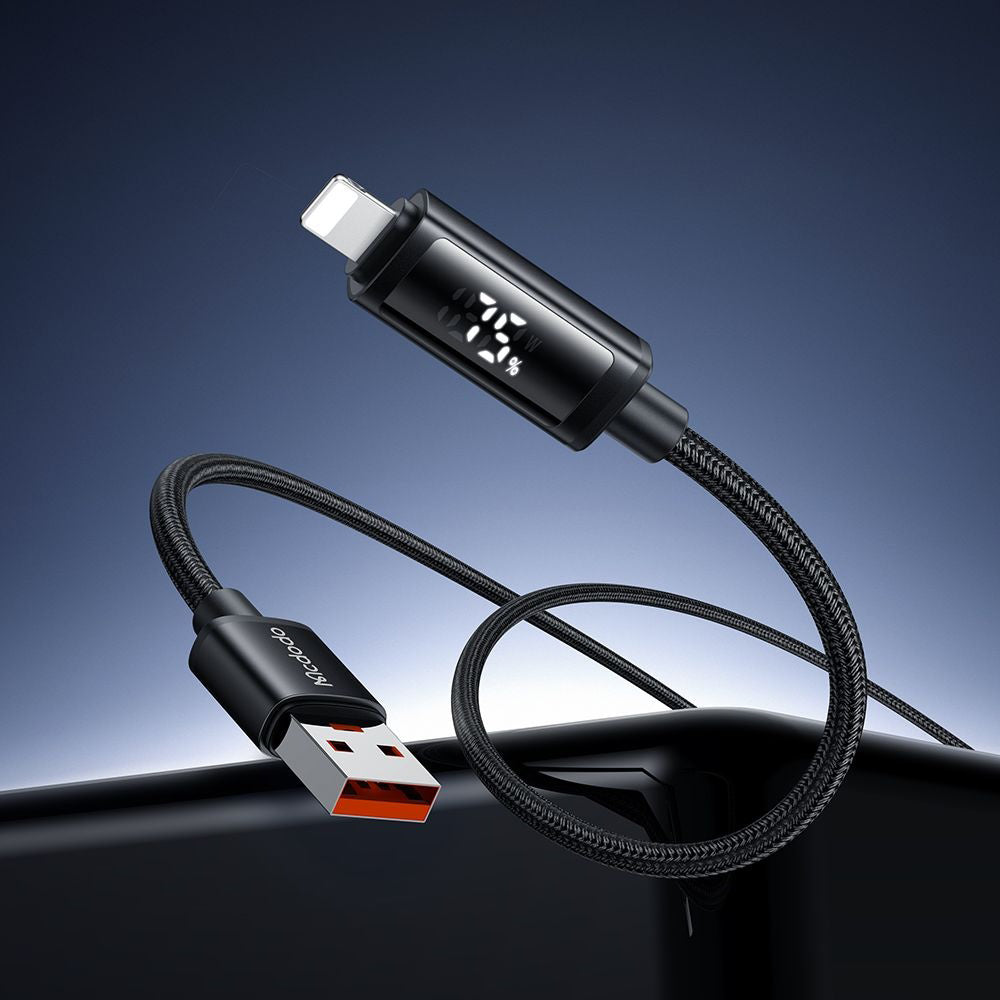 Kabl za Podatke i Punjenje USB-A - Lightning McDodo CA-7970 Display, 18W, 1.2m, Crni