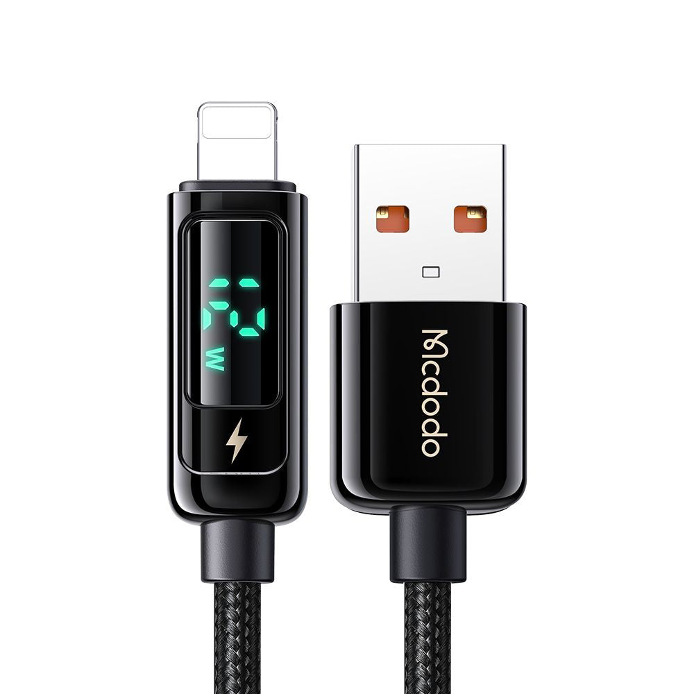 Kabl za prenos podataka i punjenje USB-A - Lightning McDodo CA-9940 Display, 12W, 1.2m, Crni