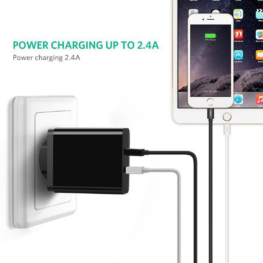 Kabl za Prenos Podataka i Punjenje USB-A - Lightning UGREEN 80823, 18W, 2m, Crni