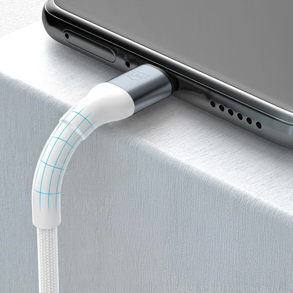 Kabl za Podatke i Punjenje USB-A - USB-C 3MK Hyper N, 18W, 1m, Beli