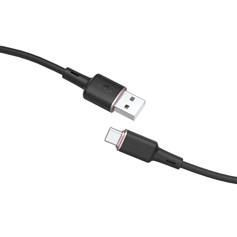 Kabl za Prenos Podataka i Punjenje USB-A - USB-C Acefast C2-04, 18W, 1.2m, Crni