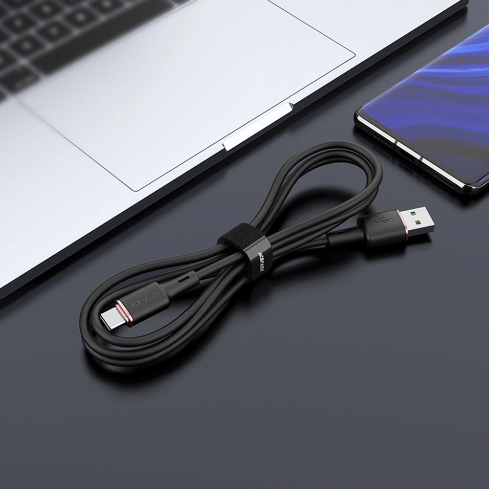 Kabl za Prenos Podataka i Punjenje USB-A - USB-C Acefast C2-04, 18W, 1.2m, Crni