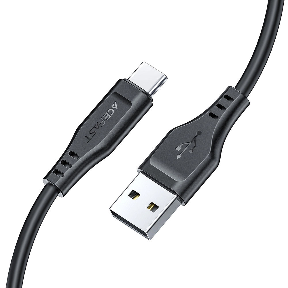 Kabl za podatke i punjenje USB-A - USB-C Acefast C3-03, 60W, 1.2m, Crni