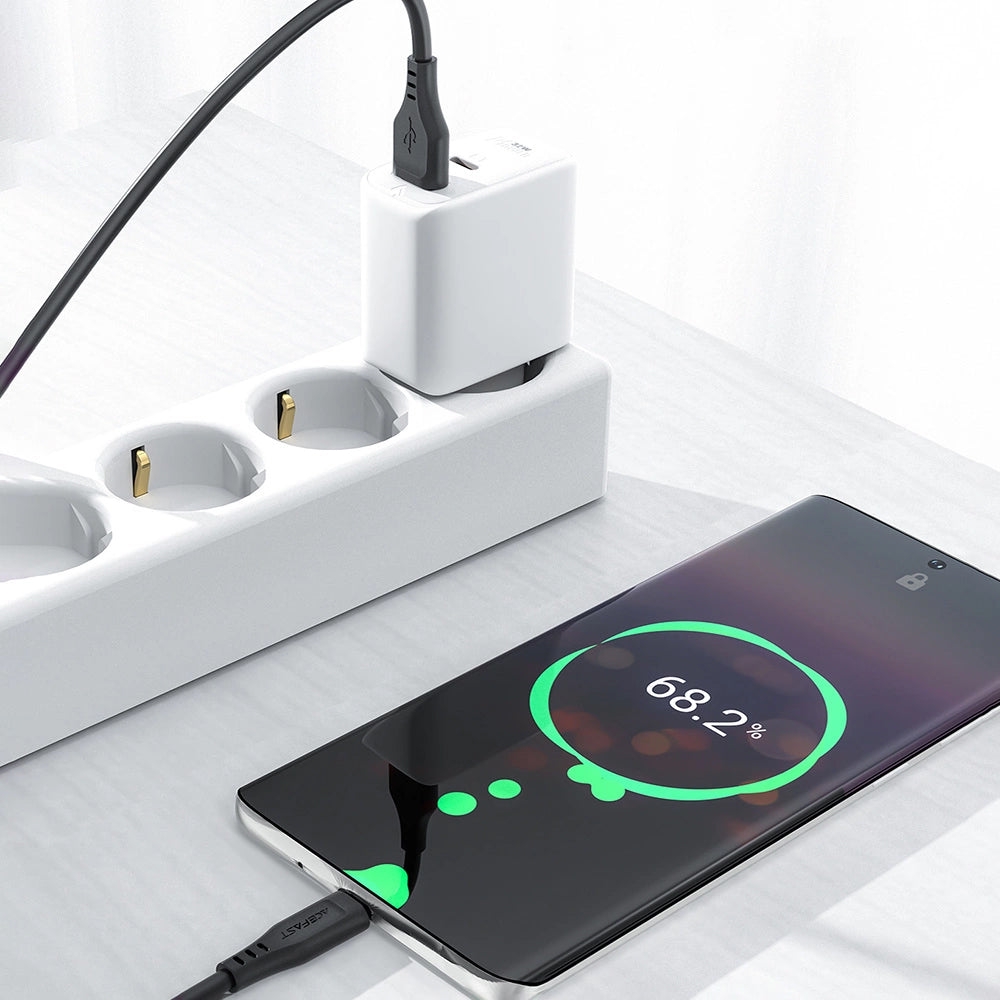 Kabl za podatke i punjenje USB-A - USB-C Acefast C3-03, 60W, 1.2m, Crni