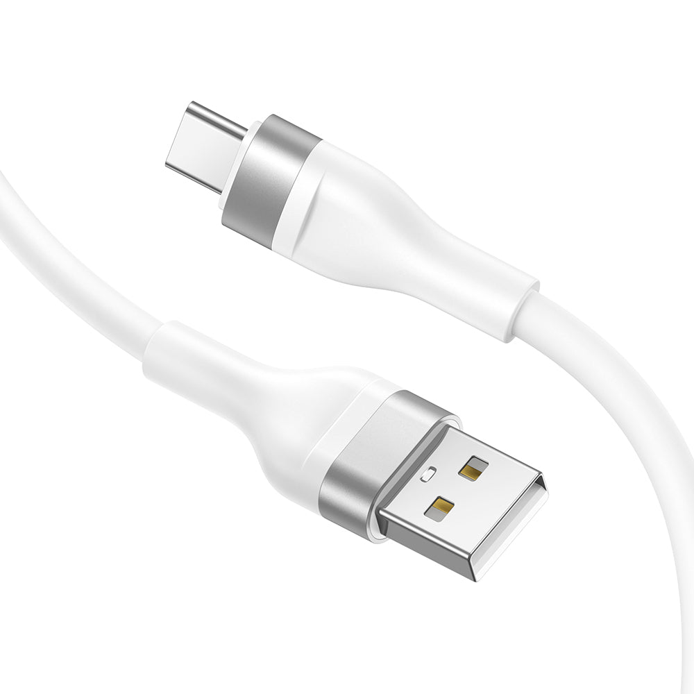 Kabl za prenos podataka i punjenje USB-A - USB-C Lito LD02C, 18W, 1.2m, Beli
